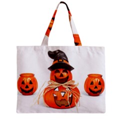 Funny Halloween Pumpkins Zipper Mini Tote Bag by gothicandhalloweenstore