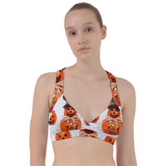 Funny Halloween Pumpkins Sweetheart Sports Bra by gothicandhalloweenstore