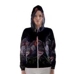 Thanksgiving Turkey Hooded Wind Breaker (women) by Valentinaart