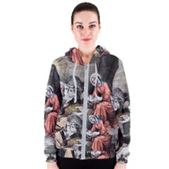 The Birth Of Christ Women s Zipper Hoodie by Valentinaart