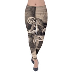 The Birth Of Christ Velvet Leggings by Valentinaart