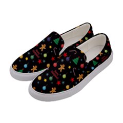 Christmas Pattern Women s Canvas Slip Ons by Valentinaart