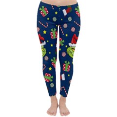 Grinch Pattern Classic Winter Leggings by Valentinaart