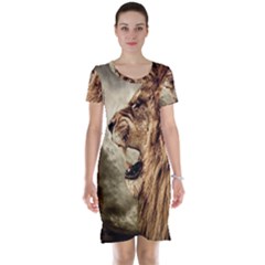 Roaring Lion Short Sleeve Nightdress by Celenk