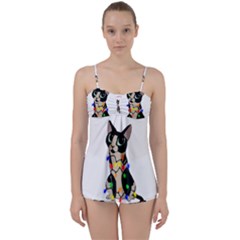 Meowy Christmas Babydoll Tankini Set