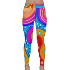 Abstract Pattern Painting Shapes Classic Yoga Leggings by Celenk