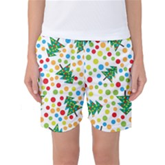 Pattern Circle Multi Color Women s Basketball Shorts by Celenk