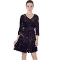 Star Sky Graphic Night Background Ruffle Dress View1