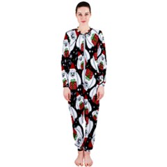 Yeti Xmas Pattern Onepiece Jumpsuit (ladies)  by Valentinaart