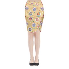 Fun Easter Eggs Midi Wrap Pencil Skirt by allthingseveryone