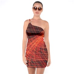 A Christmas Light Painting One Soulder Bodycon Dress by Celenk