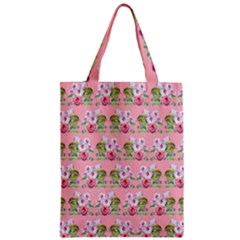 Floral Pattern Zipper Classic Tote Bag by SuperPatterns