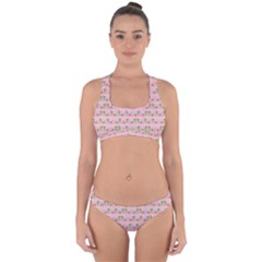 Floral Pattern Cross Back Hipster Bikini Set by SuperPatterns