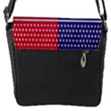 American Flag Patriot Red White Flap Messenger Bag (S) View1