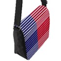 American Flag Patriot Red White Flap Messenger Bag (S) View2