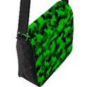 Bright Neon Green Catmouflage Flap Messenger Bag (L)  View2