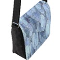 Bubbles Texture Blue Shades Flap Messenger Bag (L)  View2