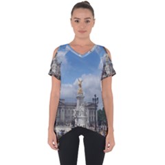 Buckingham Palace Statue Cut Out Side Drop Tee by all7sins