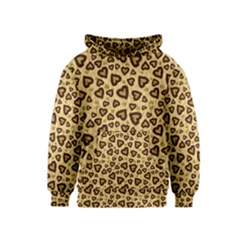 Leopard Heart 01 Kids  Pullover Hoodie by jumpercat