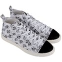 A Lot Of Skulls White Men s Mid-Top Canvas Sneakers View3