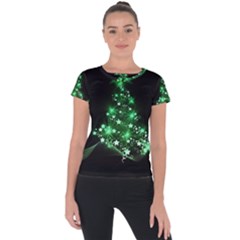 Christmas Tree Background Short Sleeve Sports Top  by BangZart