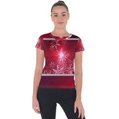 Christmas Candles Christmas Card Short Sleeve Sports Top  by BangZart