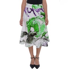 Horse Horses Animal World Green Perfect Length Midi Skirt by BangZart