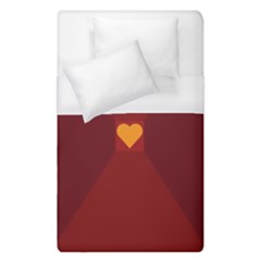 Heart Red Yellow Love Card Design Duvet Cover (single Size) by BangZart