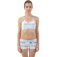 Verified Belieber Back Web Sports Bra Set by Valentinaart