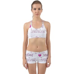 Verified Belieber Back Web Sports Bra Set by Valentinaart