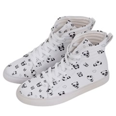 Panda Pattern Women s Hi-top Skate Sneakers by Valentinaart