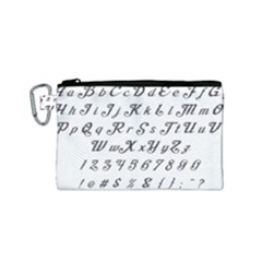 Font Lettering Alphabet Writing Canvas Cosmetic Bag (small) by Celenk