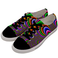 Fractal Background Pattern Color Men s Low Top Canvas Sneakers by Celenk