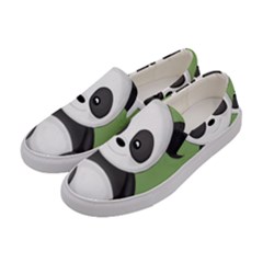 Cute Panda Women s Canvas Slip Ons by Valentinaart