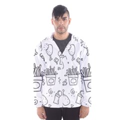 Set Chalk Out Scribble Collection Hooded Wind Breaker (men) by Celenk