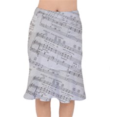 Sheet Music Paper Notes Antique Mermaid Skirt by Celenk