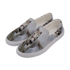 Horse Mammal White Horse Animal Women s Canvas Slip Ons by Celenk