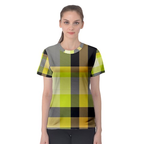 Tartan Abstract Background Pattern Textile 5 Women s Sport Mesh Tee by Celenk