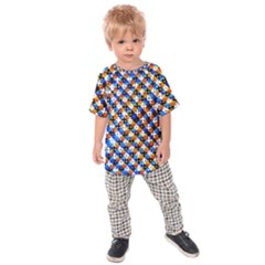 Kaleidoscope Pattern Ornament Kids Raglan Tee