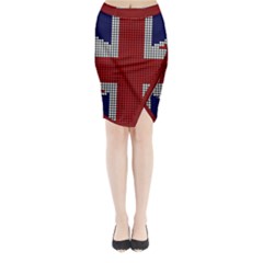 Union Jack Flag British Flag Midi Wrap Pencil Skirt by Celenk