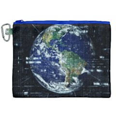 Earth Internet Globalisation Canvas Cosmetic Bag (xxl) by Celenk