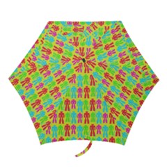 Colorful Robots Mini Folding Umbrellas by snowwhitegirl