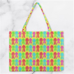 Colorful Robots Zipper Medium Tote Bag by snowwhitegirl