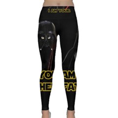 Darth Vader Cat Classic Yoga Leggings by Valentinaart