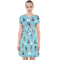 Groundhog Day Pattern Adorable In Chiffon Dress by Valentinaart