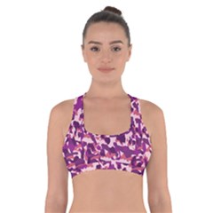 Pink Camo Cross Back Sports Bra