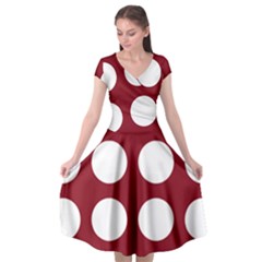 Big Dot Red Cap Sleeve Wrap Front Dress by snowwhitegirl