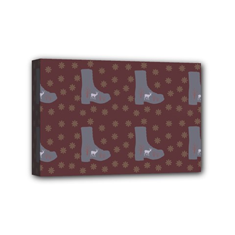 Deer Boots Brown Mini Canvas 6  X 4  by snowwhitegirl