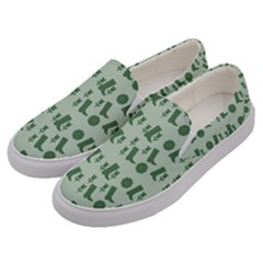 Green Boots Men s Canvas Slip Ons by snowwhitegirl