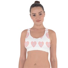 Cupcake White Pink Cross String Back Sports Bra